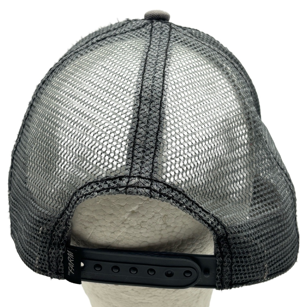 Goorin Bros The Farm Silver Fox Trucker Hat Gray Mesh Snapback Cap Patch - Picture 5 of 9